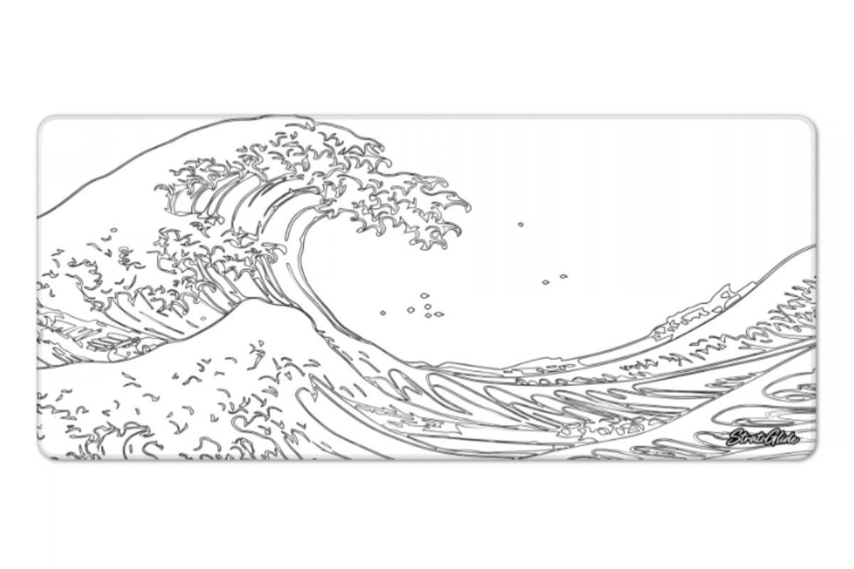 Japanese Arctic Wave mouse pad